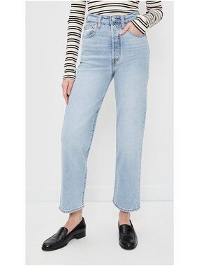 LEVI'S Ribcage Full Length Women's Jeans in Blasted Stone Clean Light Wash US 29